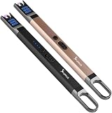 SUPRUS Electric Arc Lighter Windproof USB Rechargeable LED Light Black