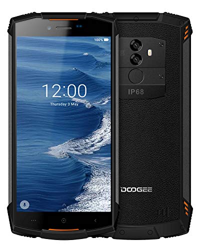 Telefono Movil Antigolpes Libres 4G, DOOGEE S55 Moviles y Smartphones Libres IP68 Android 8.0 Telefono Impermeable resistente, 4GB+64GB Dual SIM, 5500mAh 13.0+8.0MP/5MP, GPS Movil Todoterreno, Naranja