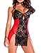 Eternatastic Women's Lace Lingerie Set Babydoll Underwear Red L Size