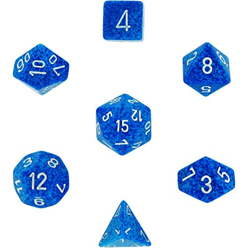 Chessex Polyhedral 7-Die Dice Set - Speckled Water