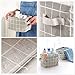 Lannu Canvas Storage Bins Basket Fabric Cloth Linen Blend Baskets Organizers Classical Color for Nursery Baby Toy, Makeup, Book, Home Decor,Small,Set of 4