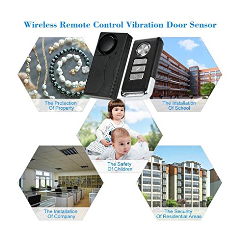 GuDoQi Wireless Anti-Theft Vibration Remote Control Alarm Anti-Theft Security Door Window Car Motorcycle Alarm - Thumbnail 5