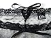 Trixx Intimates Women's Gray Crotchless Boyshort Panty With Black Laceup X-Large