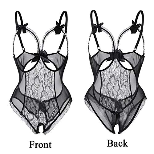 Tuopuda-Lingerie-Donna-Sexy-Pizzo-Babydoll-Trasparente-Camicia-da-Notte-Seno-Nudo-Lingerie-Taglie-Forti-Halter-Aprire-La-Crotch-Biancheria-Intima-Prospettiva-Pigiama