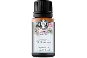 NATURE'S OIL Ps I Love You Fragrance Oil (15ml) for Perfume, Diffusers, Soap Making, Candles, Lotion, Home Scents, Linen Spray, Bath Bombs, Slime