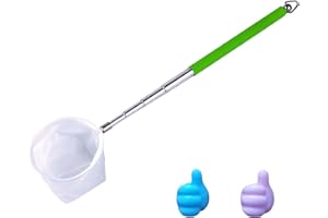 Carefree Fish Aquarium Stainless Steel Small Fishing Net, Extendable Handle Shrimp Net, Soft Light Tiny Net, Fish Tank Cleaner Long Handle(Please Note The Size of The Product)