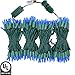 YULETIME 200 Count Blue LED Christmas Lights, 66 Feet Green Wire UL Certified Commercial Grade Holiday String Light Set (Blue)