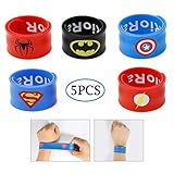 Slap Bracelets Kid's Party Supplies Favors Boy's Wristband Accessories Wrist Strap Gift Supplies 5PCS