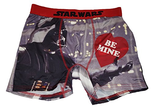 Valentine Star Wars Darth Vader Be Mine Graphic Boxer Briefs - Small