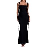 Auraxe Formal Wedding Guest Long Dresses for Women Elegant Bodycon Ruffle Corset Cocktail Party Maxi Dress