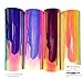 Opal Holographic Vinyl Sheets 12x12 Craft Vinyl Adhesive Bundle, Cricut Maker Explore, Silhouette Cameo, Signs, Decals by Turner Moore Edition - Blue, Pink, White, Yellow, 4-Pack