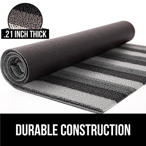 Gorilla Grip Heavy Duty Striped Doormat, Thick Bristles, Crush Proof