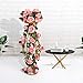 YILIYAJIA Fake Flowers Spring Garlands Rose Garlands Artificial Silk Flower Rose Vines Hanging Rose Ivy Plants for Wedding Home Office Arch Arrangements Decoration 4PCS(28.14 FT)(Pink)