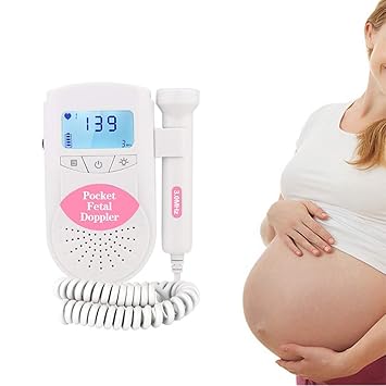 YLStorage Monitor fetal Detector de latidos del bebé Monitor prenatal de ultrasonido fetal portátil para Uso