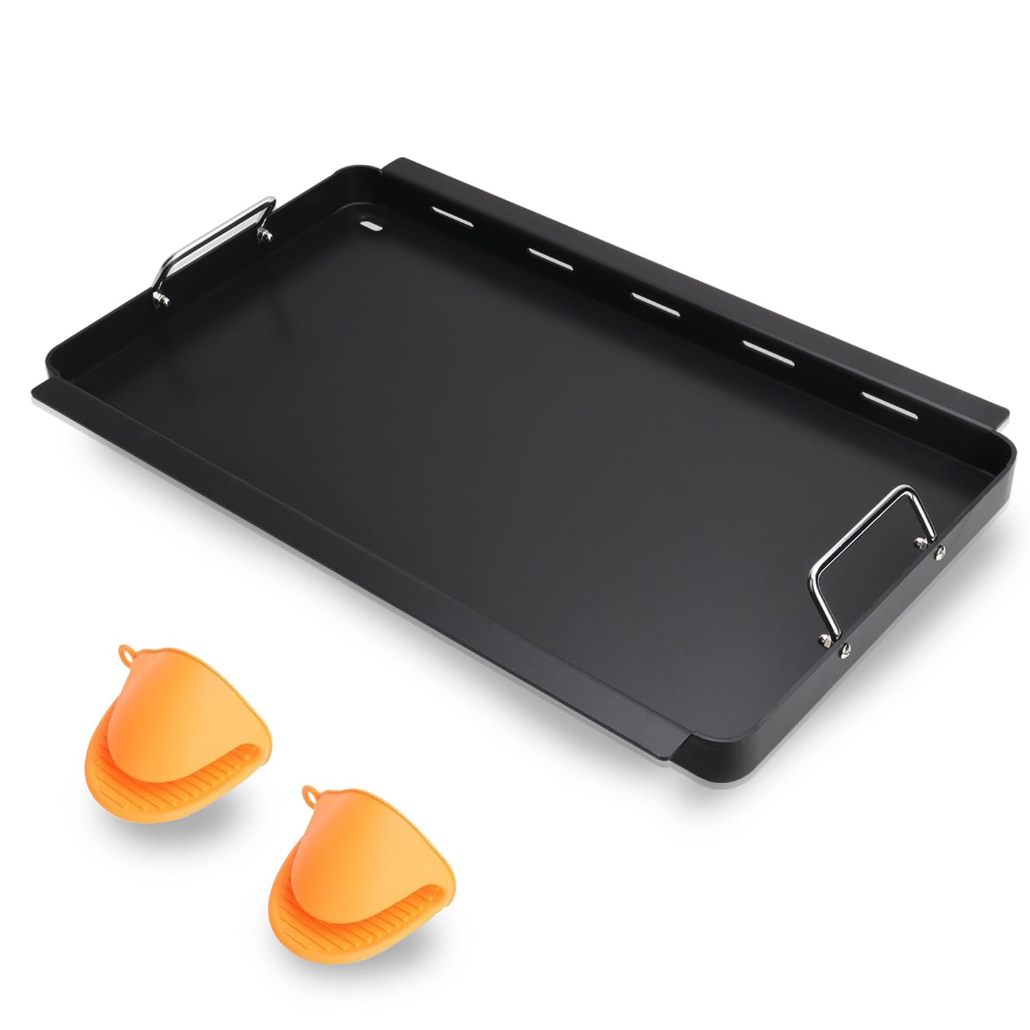 Photo 1 of BMMXBI Griddle Insert for Charbroil Commercial Infrared Gas Grill 3 Burner, Flat Griddle for Char-broil 466242515 466242615 463367516 463243016 Grills Plate, G466-0025-W1A Grates Replacement Parts