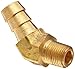Anderson Metals Brass Hose Fitting, 45 Degree Elbow, 3/8