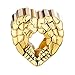 ReisJewelry Heart Angel Wings Charm Bead for Bracelets (Gold Plated)
