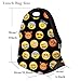 TOPCHANCES Premium Quaility Thermal Insulated 3D Print Neoprene Lunch Bag Storage Container Picnic Tote for Women Kids Lunch Bags Recycled Insulated Lunch Box Food Bag (Emoji)