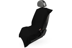 Seat Armour Black Car Seat Towel Cover – Soft, Machine Washable & Absorbent Seat Protector – Quick Install, Multipurpose Vehicle Seat Cover for Workout, Beach, Travel – Universal Fit
