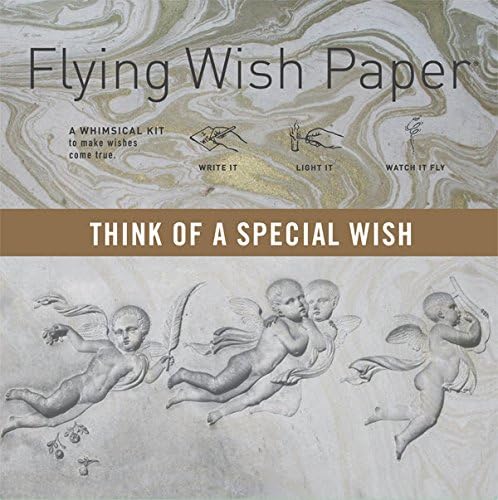 Flying Wish PaperTHINK OF A SPECIAL WISH - ANGELS with Marble Pattern - 5" x 5" - Mini Kits