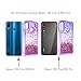 Zingcon Compatible for Huawei Nova 3E Phone Case,P20 Lite Glitter Case with Quicksand Bling Adorable Shine,[HD Screen Protector] Shockproof Hybrid Hard PC Soft TPU Protective Cover