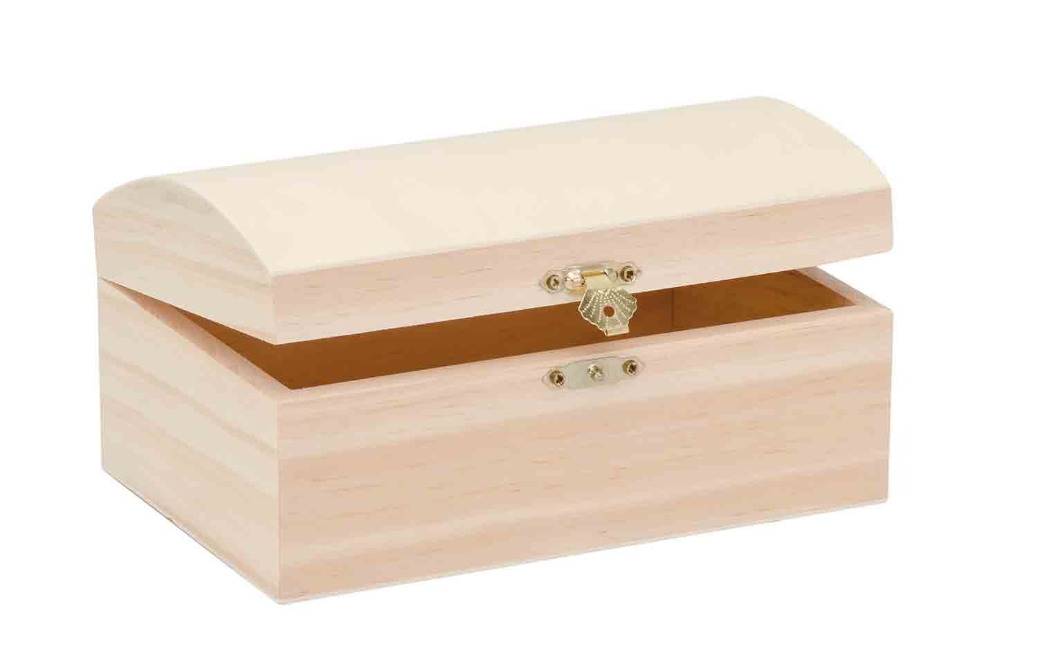 Glorex 6 1682 401 Baroque Cassette Made of Pine Wood Approx. 18 x 12 x 9 cm FSC Mix for Painting, Gluing or Decorating with the Burning Iron