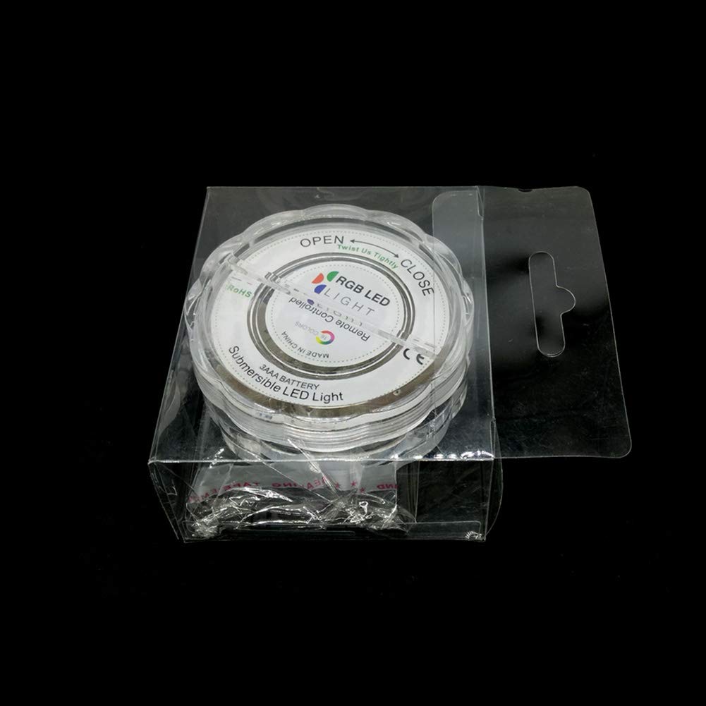 4 luces led sumergibles con mando