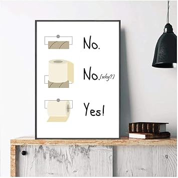 DLFALG Decoración de la pared del baño, pintura en lienzo, papel