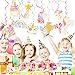 Ginkago 40 PCS Unicorn Party Supplies Decoration 30 Hanging Swirls & 10 Unicorn Balloons for Kids Unicorn Theme Birthday Party Favors Girls Gift