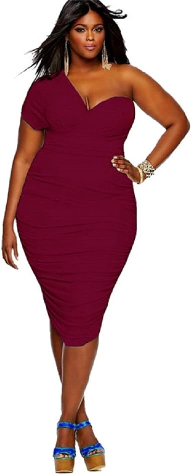plus size ruched bodycon dress