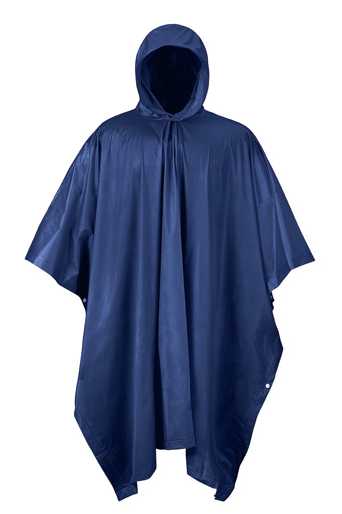 Outerwear Poncho PVC Rain Waterproof Raincoat Heavy Duty Large Navy