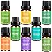 Essential Oils Set of 8,TASEYAR Therapeutic Grade 100% Pure Aromatherapy Scented Oil Gift Set(Frankincense,Lavender,Eucalyptus,Lemongrass,Peppermint,Sweet Orange,Tea Tree,Rosemary),10ml/Each