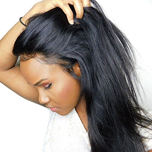 Royale Lace Frontal Closure with Bundles Brazilian Straight Hair Weave Bundles with 13x4 Ear to Ear Full Lace Frontal Closure Natural Hairline Free Part(16" 16" 16" with 14" Lace Frontal)