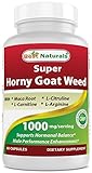 Best Naturals Horny Goat Weed Extract with Maca, Ginseng & Arginine, 60 Capsules - Natural Performance & Libido Boost Complex for Men & Women