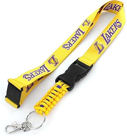 Amazon Com Aminco Nba Los Angeles Lakers Paracord Survival Keychain Lanyard Sports Outdoors