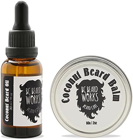 BC BEARD WORKS - Coconut Beard Oil &amp;, Coconut Beard Balm 2 great beard products in one package