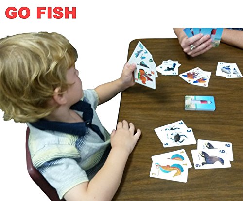 GO FISH Untamed Oceans 3-in-1 Card Game (GO FISH, Old Maid, and War)
