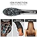 HOCOSY Hair Straightener Brush, Anti-scald Electric Ionic Straightening Comb with Ceramic Heating, 250℉-390℉ Adjustable & Auto-Off Function Hair Brush, Portable Hair Comb for Thick & Frizzy Hair