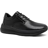 OrthoComfoot Men's Orthopedic Leather Dress Walking Shoes: Comfortable Arch Support Business Work Oxfords for Plantar Fasciitis, Orthotic Casual Thick Sole Sneakers for Foot and Heel Pain Relief