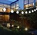 VIVII Solar String Light 20 ft 30 LED Crystal Ball Waterproof String Lights Solar Powered Fairy Lighting for Garden Home Landscape Holiday Decorations, White, 2 Pack