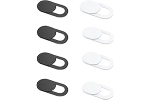 Toojcc Laptop Camera Cover Slide, 8 Pack Ultra-Thin Webcam Cover, Compatible with MacBook, Laptop, PC, iMac, iPad, iPhone 6/7/8 Plus, 0.022in Thick Web Blocker, Protect Privacy and Security
