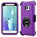 S6 Edge Plus Case, BENTOBEN S6 Edge+ Holster Case Cover - Dual Layer [Heavy Duty] Rugged Armor Protective Case Cover with Kickstand and Belt Swivel Clip for Samsung Galaxy S6 Edge Plus Case - Purple