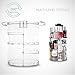 Jerrybox 360 Degree Rotation Makeup Organizer, Adjustable Multi-Function Cosmetic Storage Unit, Compact Size with Large Capacity, Fits Different Types of Cosmetics and Accessories, Clear Transparent