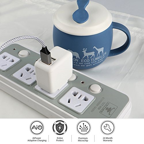 image for Ulimag Phone Wall Charger 24W 3.1A Dual Port USB Travel Wall Charger A