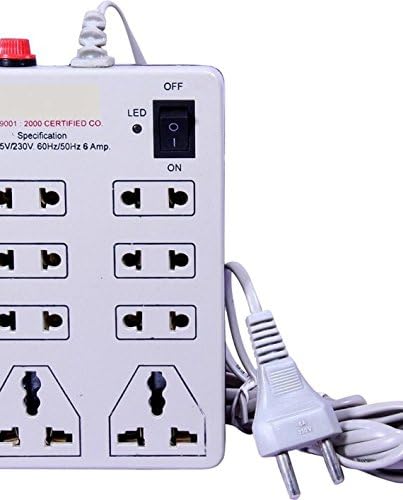 ECellStreet Hard Plastic Mini Power Strip Extension Cord with On/Off Switch (White)