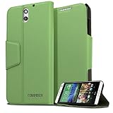 HTC Desire 610 Case, CoverBot HTC Desire 610 Flip Wallet Case with Stand GREEN. Slim Style with Folio Flip Cover