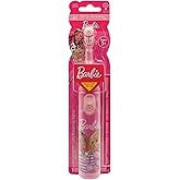 Brush Buddies Barbie Battery Powered Kids Electric Toothbrush Pink Soft Rounded Bristles 360 Degree Oscillating Cleaning Power Childrens Toothbrush for Girls Ages 2+