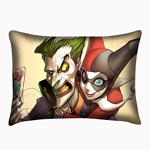 Harley Quinn and Joker Custom Pillowcase Pillow Cushion Cover Pillowslip Size 20x30 Inch