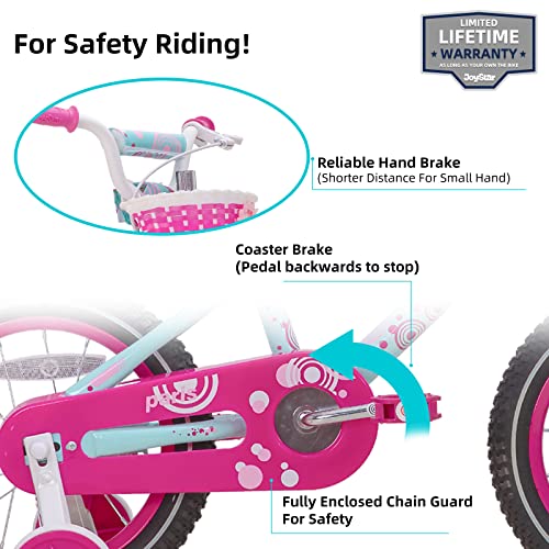 JOYSTAR 14 Inch Girls Bike for 35 Years Old Kids Toddler Bike with