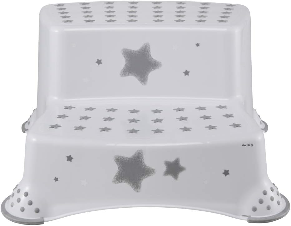 keeeper Stars Step Stool, Two-Tier, For 18 months to 10-years, Anti-Slip Design, Igor, White, White Stars, Single article - Image 5